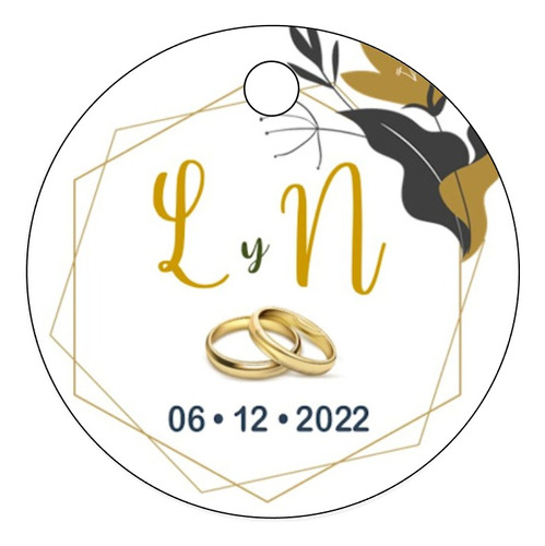 70tags Tags Boda Colgantes Personalizadas Iniciales