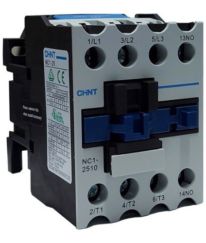 Contactor 25a 110vac, 3p + No, Ul Chint