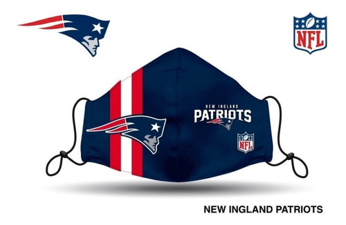 Mascarilla Patriotas Nfl Patriots New Ingland Futbol America