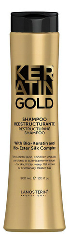  Shampoo Reestructurante Keratin Gold 300 Ml