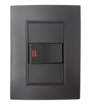 Comprar Plaqueta Flat Grafito Duomo Conatel +1 Modulo Llave Unipolar