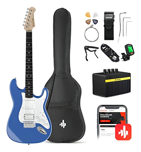 Donner Dst-100t Kit Para Principiantes De Guitarra Electrica