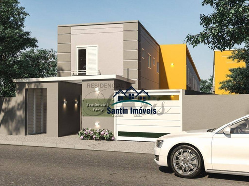 Imagem 2 de 7 de Sobrado Com 2 Dormitórios(02 Suítes) 02 Vagas De Garagem Em Condomínio À Venda, 89 M² Por R$ 459.000 - Vila Valparaíso - Santo André/sp - So0373