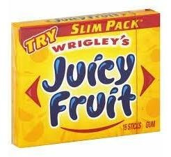 Chicle - Chicle - Juicy Fruit Gum Slim Pack (16 Unidades)