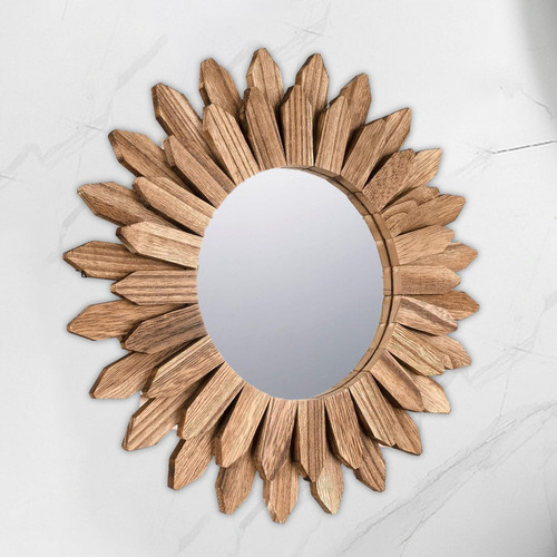 Espejo De Pared Redondo De Madera Para Maquillaje, Para