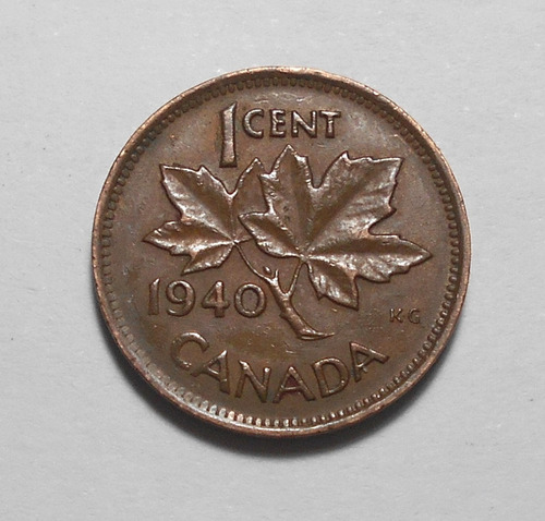 Canadá 1 Cent 1940 George Vl - Segunda Guerra Mundial  Km#32