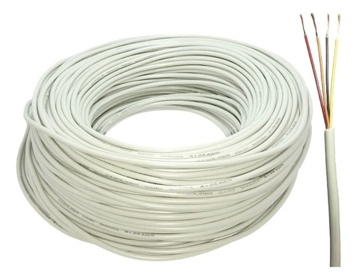 Cabo Manga 15 Metros 4 Vias 22 Awg Para Automação Led Rgb
