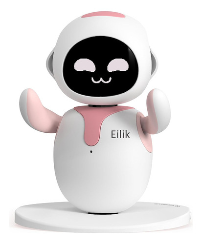 ¡Robot interactivo Eilik Robot Bot con inteligencia y comida! Color: rosa, personaje rosa