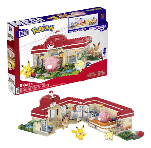 Mega Pokémon Center Pikachu Eevee Construir Bloques Original