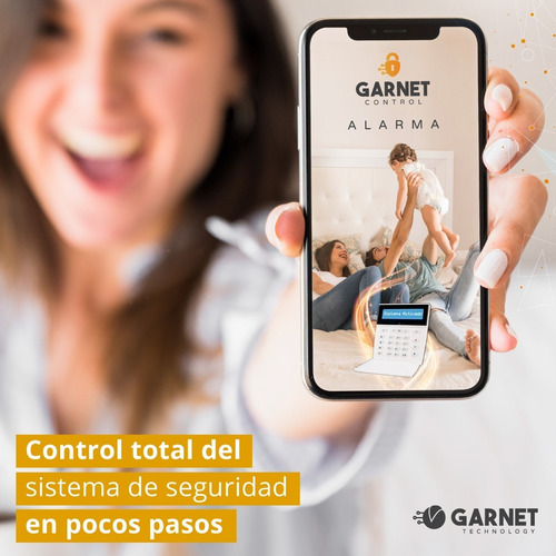 Panel Alarma Casa Pc-900 Comunicador Wifi Teclado Led Garnet