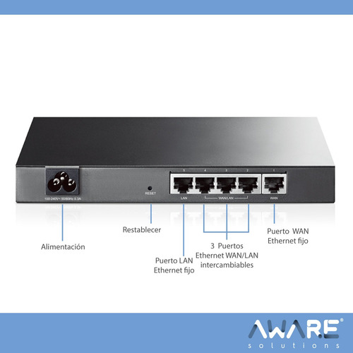 Router Tp-link De Banda Ancha Tl-r470t+ 1wan 3wan/lan 1lan
