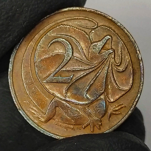 Australia 2 Cent 1966 Antigua Moneda Colección