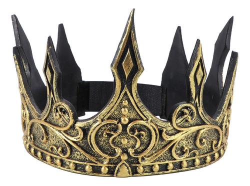 Royal Medieval Crown Diadema Pu Corona Hombres Corona Cabeza