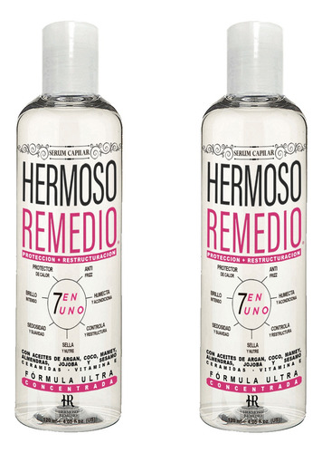 2 Serum Capilar Oleo Termo Protector Con Aceite Argán 7 En 1