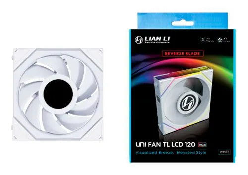 Fan Gamer Lian Li Uni Fan Tl Lcd 120 Reverse Branco 120mm Fan Gamer Lian Li Uni Fan Tl Lcd 120 Reverse Branco 120mm