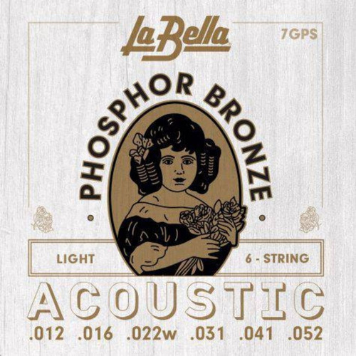 Labella 7gps Phos Bronze Light 12-52 Cuerdas Guitarra Electr