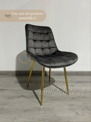 Set De 4 Sillas O Sitial Para Comedor Macron Terciopelo