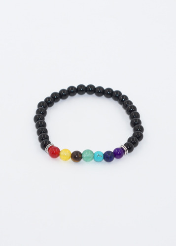 Pulsera Natural 7 Chakras / Piedras Volcánicas 