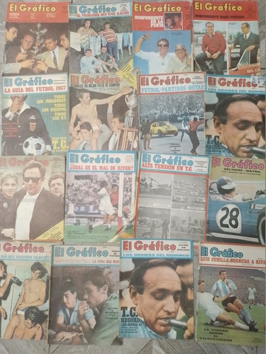 Lote 16 Revistas * El Grafico * Diferentes - Del Año 1967