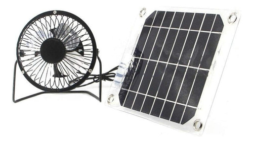 Ventilador Solar 5w 4 Pulgadas Energía Libre Para Invernader