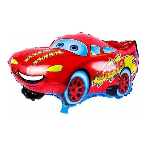 Globo Cars Rayo Mcqueen Figura Metalizado Chico 30cm Aprox