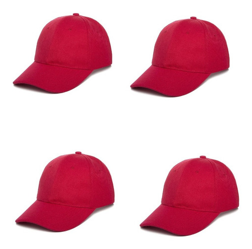 Paquete De 4 Gorras Rojas ¡incluye Envío!