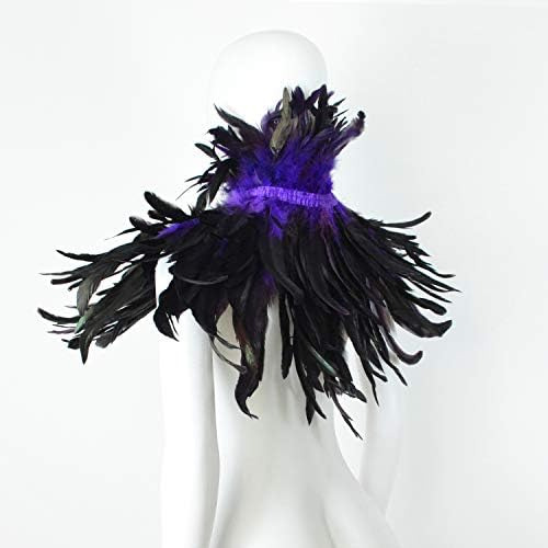 Capa De Plumas, Accesorios De Bruja, Collar, Vampiro, Cuervo
