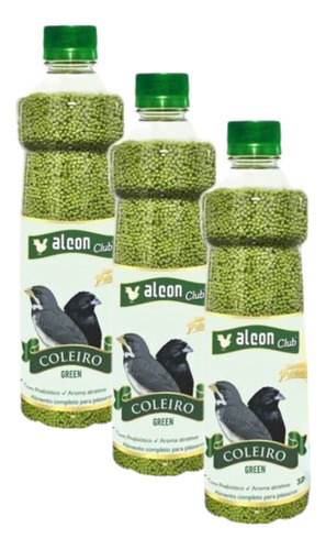 Kit 3 Un - Alcon Club Coleiro Green Super Premium - 325g