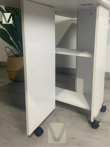 Mesa De Comedor Plegable Extendible Blanca 140x60cm