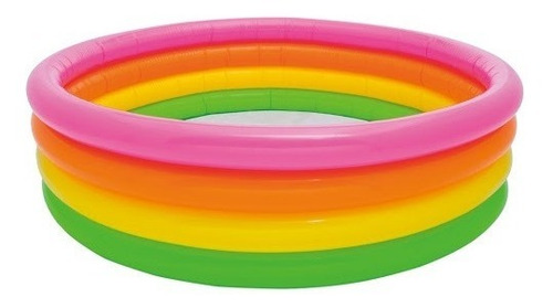 Alberca Inflable Infantil De Colores Intex Reforzada 168x46