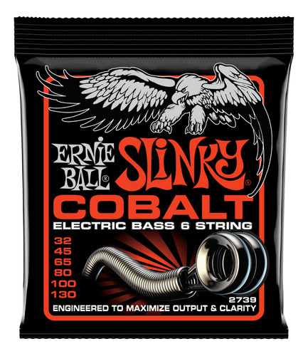 Ernie Ball Cuerdas Bajo Slinky Cobalt 6-string 032-130