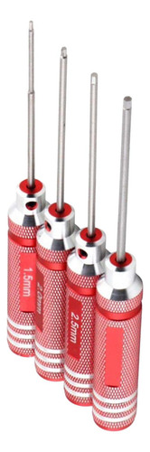 Juego De Destornilladores Hexagonales De 4 Piezas Rojo
