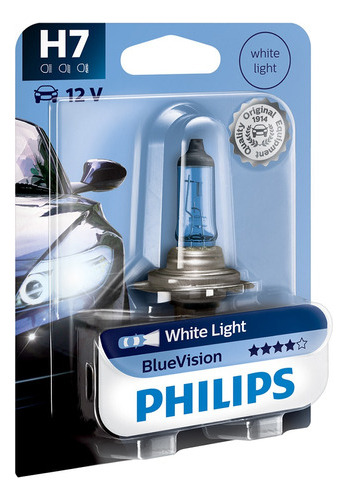 Ampolleta Philips Blue Visión H7 De 12v Y 55w Base Px26d