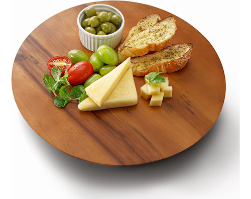 Lazy Susan Organizador De Mesa De Acacia De 13 Pulgadas - P