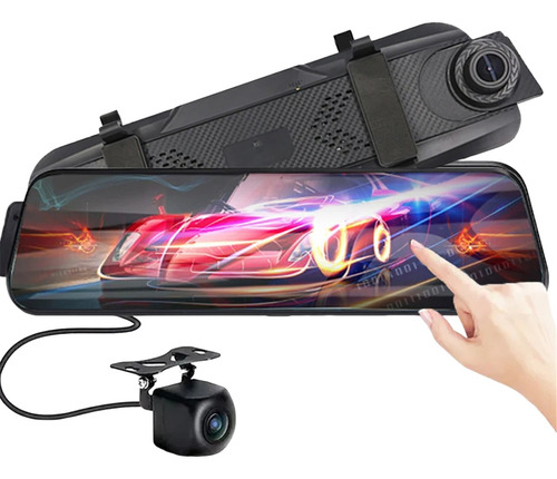 Dash Cam De Doble Lente, Pantalla Táctil De 10 Pulgadas, 2k+