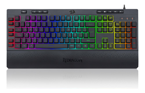 Teclado Gamer Redragon Shiva K512 Rgb Qwerty Español Latinoa