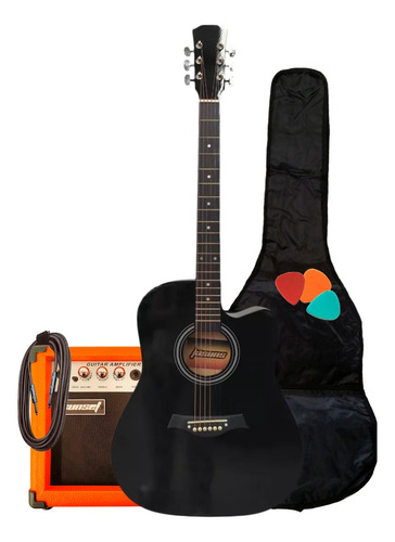 Guitarra Sunset Fk60 Electroacústica 2eq + Amplificador