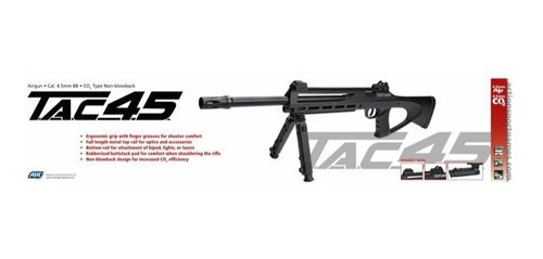 Rifle Carabina Tac A Co2 Calibre 4,5mm Asg Aventureros