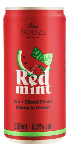 Bebida Mista Alcoólica Gaseificada Gin + Mixed Fruits Easy Booze Lata 269ml