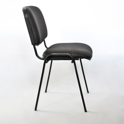 Imagen 6 de 9 de Silla Apilable Fija Indar Iso Sala Espera Tapizada Pack X2