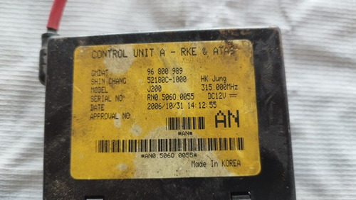 Módulo Control De Alarma Chevrolet Optra 06-10 (Usado)