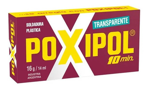 Poxipol Soldadura Plastica Transparente En 10 Min 16g/14ml