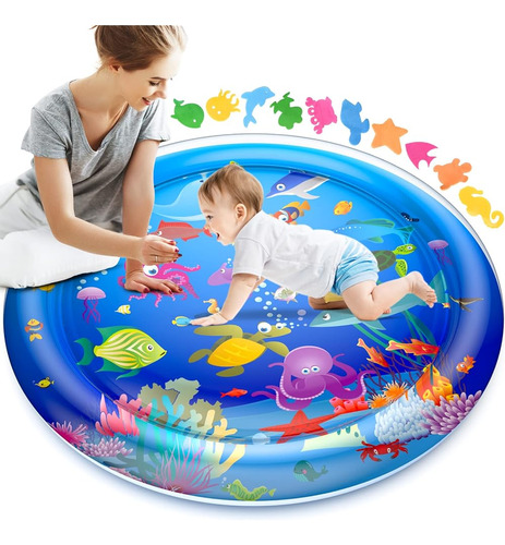 ~? Faburo 40''x40'' Tummy Time Water Mat, Xl Water Mat For B