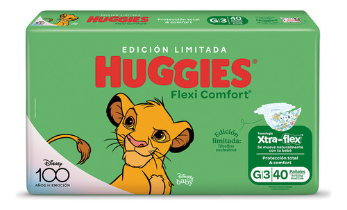 Imagen 2 de 2 de Pañales Huggies Flexi Comfort G Ed Limitada