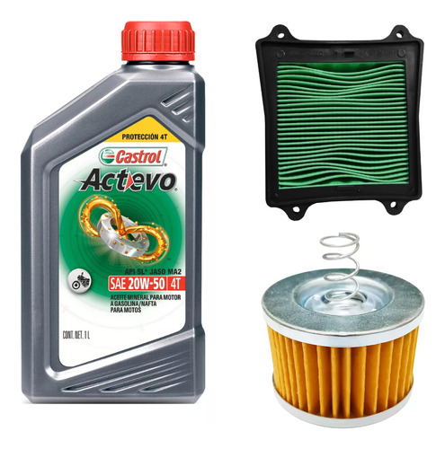 Kit Service Rouser Ns 160 Castrol 20w50 + Filtros Coyote