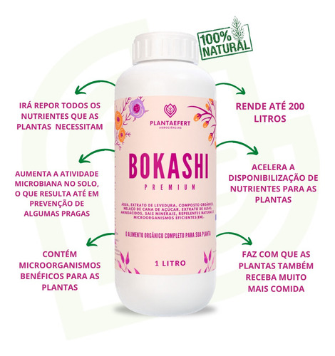 Adubo Para Florir 1l Bokashi 1l Rende 200l Facil Aplicação