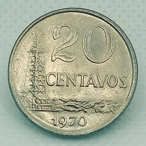 Moneda Brasil 20 Centavos 1970