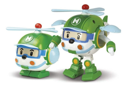 Helly Robocar Poly Rob Transformer 4 Transformable, color verde