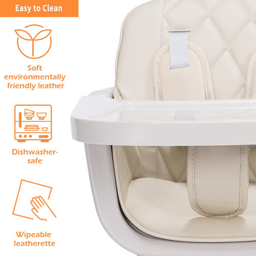 Trona Mallify, Convertible 3 En 1, De Madera Con Bandeja, Co