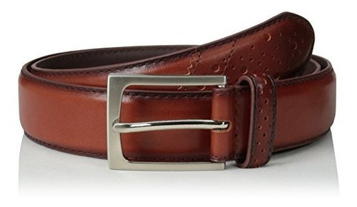 Florsheim Men's 32 Mm Full Grain Leather Wingtip Belt